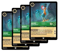 Disney Lorcana Heihei Bumbling Rooster x 4 - Ursula's Return NM - Plus Free Card - Image 1