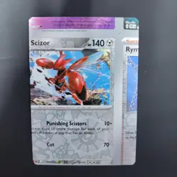 Pokemon TCG NFC Error Miscut Card Scizor 141/197 Reverse Holo Obsidian Flames - Image 3