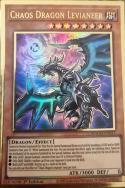 Chaos Dragon Levianeer - MAGO-EN017 - Premium Gold Rare 1st Edition Yugioh Card - Image 1