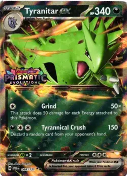 Tyranitar ex (Prismatic Evolutions Stamp) Holo 064/131 Cards & Products NM - Image 1