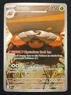SV10: Destined Rivals #186/182 Crustle Holo Pokemon Card NM - Image 1