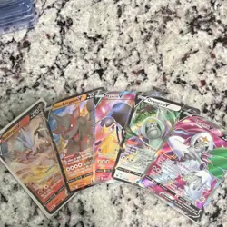 Pokemon TCG Holo V 5 Card Lot Reshiram Hisuian Arcanine Mawile Oranguru - Image 1