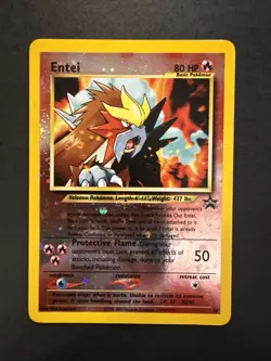 Entei Reverse Holo Black Star Promo Card 34 Pokemon - Image 1