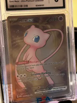 Mew EX CGC 8 Pokemon (2023) Scarlet & Violet 151 205/165 Gold Metal Premium Card - Image 3
