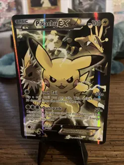 Pokemon Pikachu EX XY124 Black Star Promo 2016 Holo Card TCG - Image 1