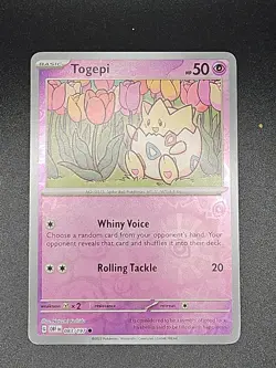 Pokemon Togepi Reverse Holo Card Sv03: Obsidian Flames 083/197 - Image 1