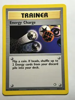 Energy Charge Neo Genesis 085/111 MP-LP Pokemon Card - Image 1