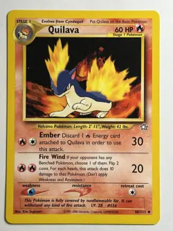 Quilava (46) Neo Genesis 046/111 LP-NM Pokemon card - Image 1
