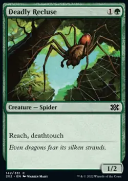 MTG Magic the Gathering Deadly Recluse (142/603) Double Masters 2022 NM - Image 1
