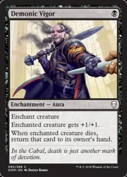 1 x Demonic Vigor - Foil - Dominaria - Light Play - MTG - Image 1
