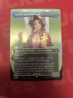 Aerith Gainsborough #374 (Borderless Foil) Final Fantasy Magic The Gathering - Image 1