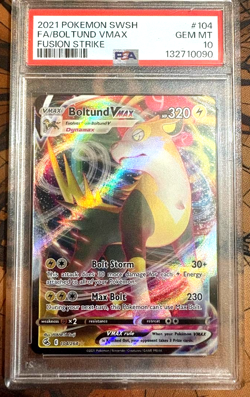 Boltund VMAX 104 - Fusion Strike - PSA 10 - Pokemon TGC SWSH - Image 1