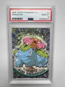 1999 TOPPS POKEMON TV #3 VENUSAUR PSA 10 - Image 1