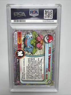 1999 TOPPS POKEMON TV #3 VENUSAUR PSA 10 - Image 2