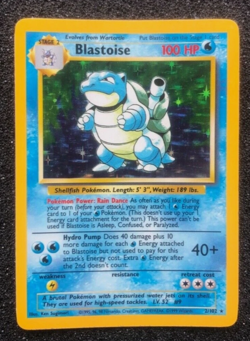 Pokemon TCG Blastoise Base Set Holo Unlimited Rare Card 2/102 NM - Image 1