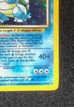 Pokemon TCG Blastoise Base Set Holo Unlimited Rare Card 2/102 NM - Image 3