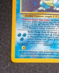 Pokemon TCG Blastoise Base Set Holo Unlimited Rare Card 2/102 NM - Image 5