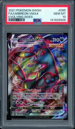 Umbreon Vmax 095/203 Evolving Skies Pokemon PSA 10 - Image 1