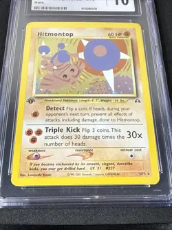 Pokemon Hitmontop Neo Discovery 1st Edition Holo Rare #3 - CGC 10 - Gem Mint - Image 5