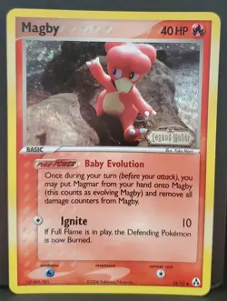 MAGBY Legend Maker POKEMON Holo Stamped 2006 Trading Card 58/92 - Image 1