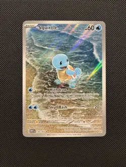 Pokemon TCG Squirtle 170/165 Sv Scarlet & Violet 151 Illustration Rare Near Mint - Image 1