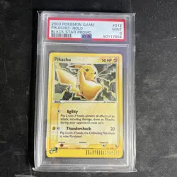 2003 POKEMON BLACK STAR PROMO #012 PIKACHU-HOLO PSA 9 - Image 1