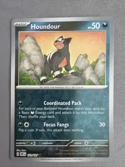 Pokemon TCG * SV Obsidian Flames * 131/197 Houndour REVERSE HOLO Common * NM - Image 1