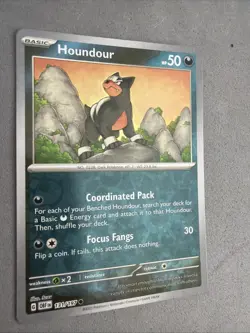Pokemon TCG * SV Obsidian Flames * 131/197 Houndour REVERSE HOLO Common * NM - Image 2