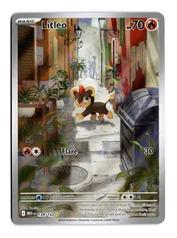 Pokemon Litleo 139/132 ME01: Mega Evolution Illustration Rare - Image 1
