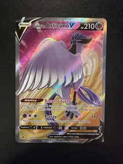 Galarian Articuno V Full Art 169/198 Sword & Shield Chilling Reign Pokemon - Image 1