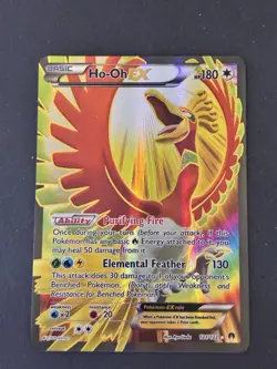 Pokemon Ho-Oh EX Ultra Rare Full Art Holo 180 HP 121/122 Breakpoint - Image 2
