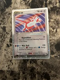 Pokemon Latias ex 93/97 EX Dragon Holo Rare Basic 90HP English TCG Tiny Crease - Image 1