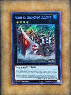 Yugioh Number 27: Dreadnought Dreadnoid BLRR-EN030 Secret Rare 1st Ed NM - Image 1