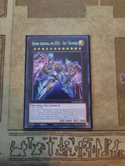 YUGIOH DIVINE ARSENAL AA-ZEUS SKY THUNDER BLMR-EN084 SECRET 1ST ED NM - Image 1