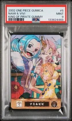 PSA9 2002 ONE PIECE GUMICA KING OF PIRATE GUMMY 5 NAMI & VIVI - Image 1