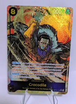 Crocodile OP14-120 Alternate Art The Azure Sea's Seven Sec One Piece Alt Secret - Image 1