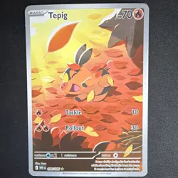 Pokemon Tepig 096/086 Sv: White Flare Illustration Rare Holo Basic 70 HP Card - Image 1