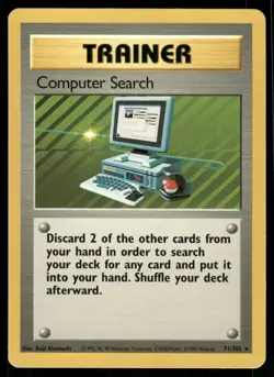 Pokemon Cards Computer Search 71/102 Base Set WOTC Rare NM - Image 1