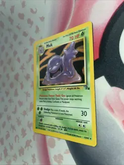 Pokemon TCG Muk 13/62 Fossil Unlimited Holo Rare Card 1999 Moderately Played - Image 1