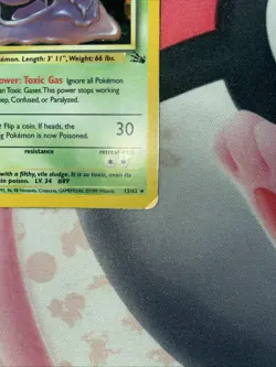 Pokemon TCG Muk 13/62 Fossil Unlimited Holo Rare Card 1999 Moderately Played - Image 3