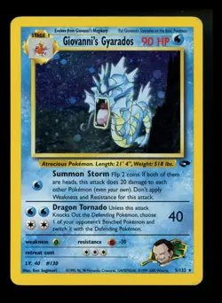 #3 Giovanni's Gyarados 5/132 Gym Challenge 2000 Holo Rare WOTC Pokemon Card TCG - Image 1