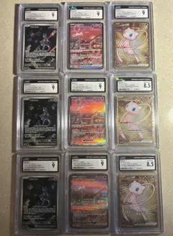 Pokemon 151 UPC PROMO SET X3 — Mewtwo, Mew, Metal Mew — CGC Graded Cards - Image 1