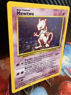 Mewtwo 10/102 Holo Base Set WOTC Vintage Pokemon Card LP - Image 4