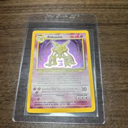 1999 Pokemon TCG Alakazam Base Set Holo Unlimited Rare Card 1/102 - Image 1