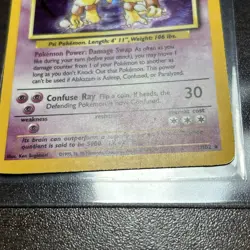 1999 Pokemon TCG Alakazam Base Set Holo Unlimited Rare Card 1/102 - Image 5