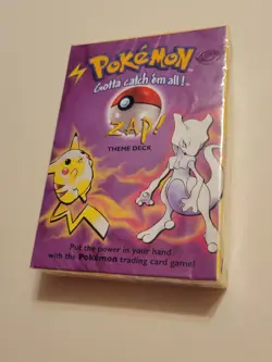 Zap! Theme Deck - Pokemon Base Set - Sealed - Deck on Bottom - 60 Cards - Image 1