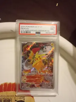 PSA 9 Pikachu 153/SV-P Pokemon 5th Anniversary Traditional Chinese Promo Card - Image 1