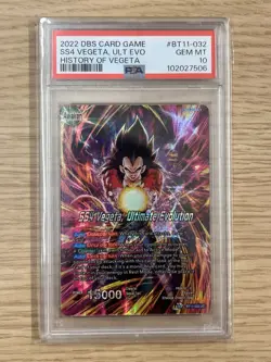 SS4 Vegeta, Ultimate Evolution 2022 Dragon Ball Super Card Game BT11-032 -PSA 10 - Image 2