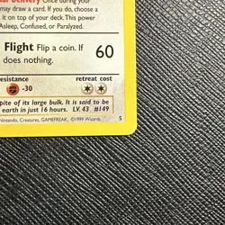 Dragonite Black Star Promo #5 Pokemon Card LP/MP WOTC Movie Promo - Image 5