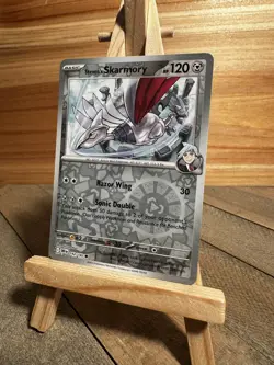 Pokemon SV10: Destined Rivals Reverse Holo Steven's Skarmory #142/182 NM - Image 1